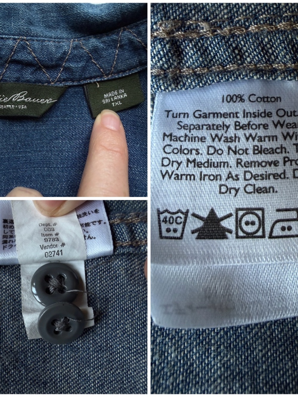 Women’s Shirts Sz L Woolrich, L.L. Bean Pink, Chambray, Purple, Red Bundle - Picture 15 of 15